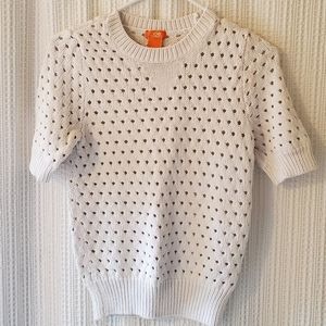 Joe Fresh White Short Sleeve Sweater